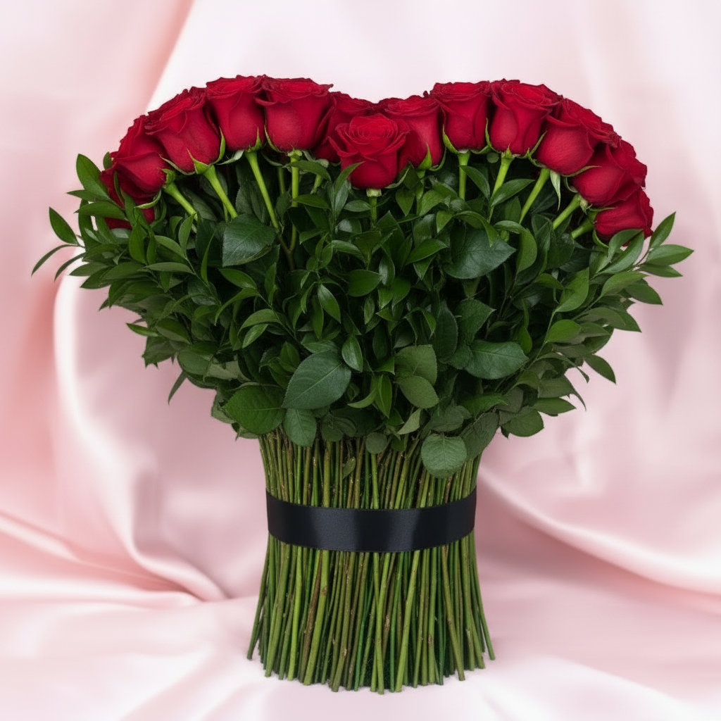 3D Heart Standing Roses - VIP